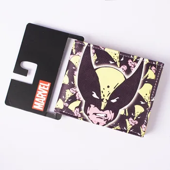 

DC Marvel Comics Anime Wallet Men Fashion Animal Prints Dollar Bags Leather Gift Purse 11.5*9cm
