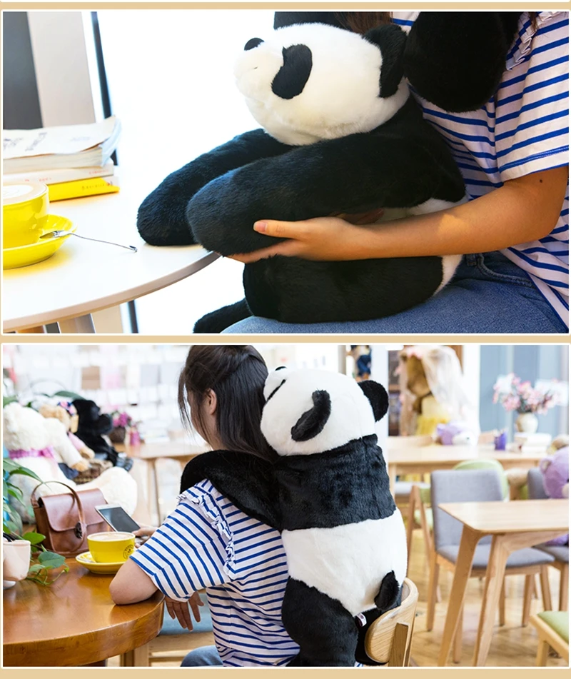 quality soft panda plush toy shoulder panda doll cute black white hug bear toys for children adults gift deco 28inch 70cm DY50576 (4)