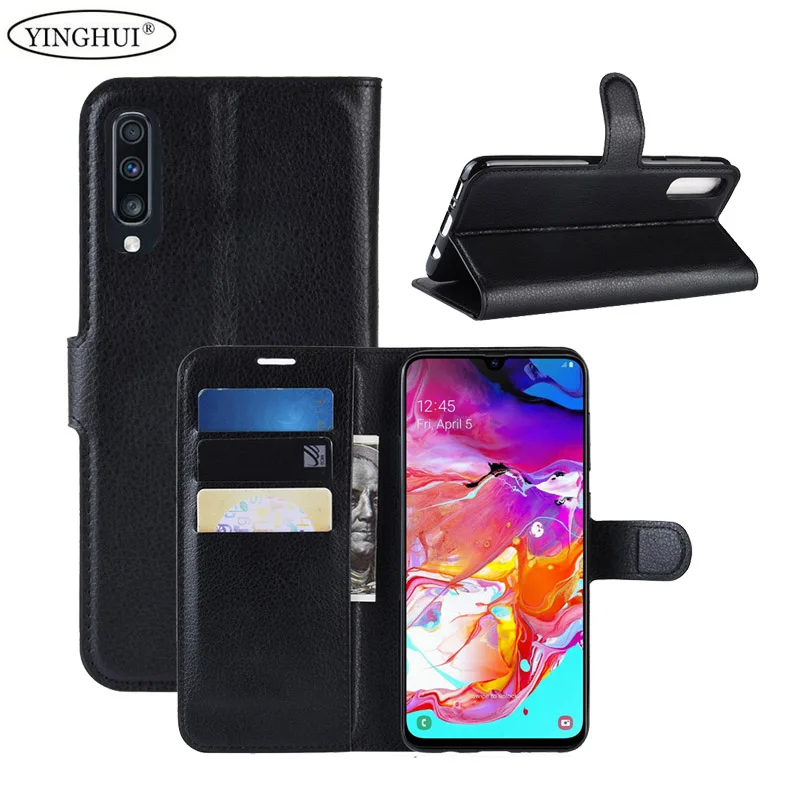 

For Samsung Galaxy A70 Case Luxury Phone Cases Fundas Cover For Galaxy A70 Case Flip PU Leather Protective Skin Bags Cover