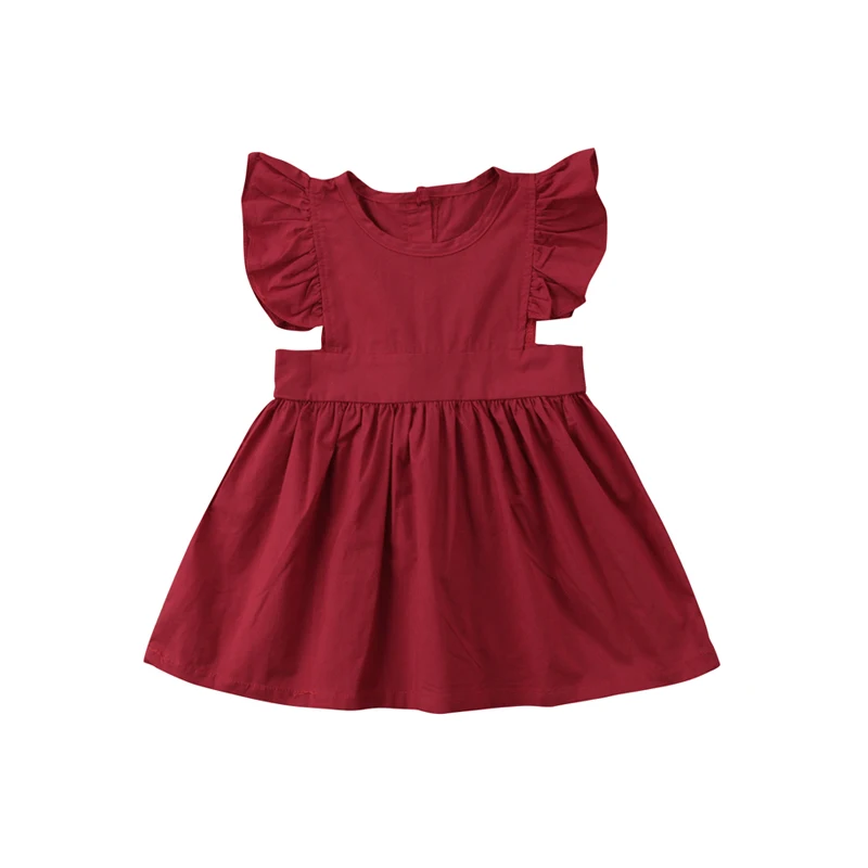 Cute Fashion Summer Newborn Infant font b Baby b font Girls Cotton Petal Sleeve O Neck