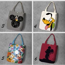 IVYYE Микки дог Мода Аниме Складная парусиновая сумка для покупок повседневные сумки на плечо индивидуальные Tote сумки леди девушки