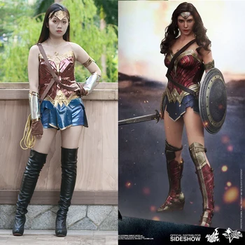 

2017 Batman v Superman Dawn of Justice League Wonder Woman Costume Cosplay Woman's Superhero Diana Prince Halloween