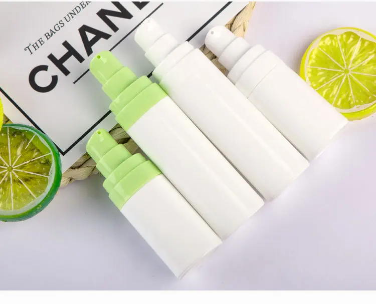 15ML White bottle 2 шт./компл. 15 мл/30 мл/50 мл PP тусклый лак Вакуумная бутылка эмульсия эссенция баночка пробный пакет Вакуумная бутылка BQ235 - Цвет: 15ML White bottle