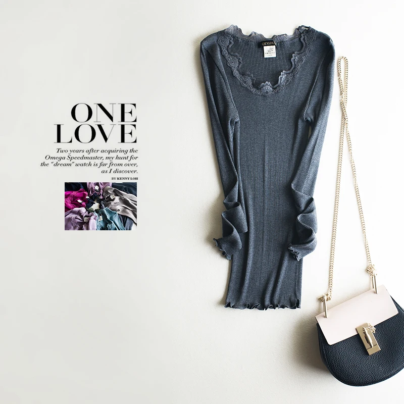 

High Elastic Silk Thread Shirt T-shirt And Silk Seamless Slim Female Long Sleeved T-shirt