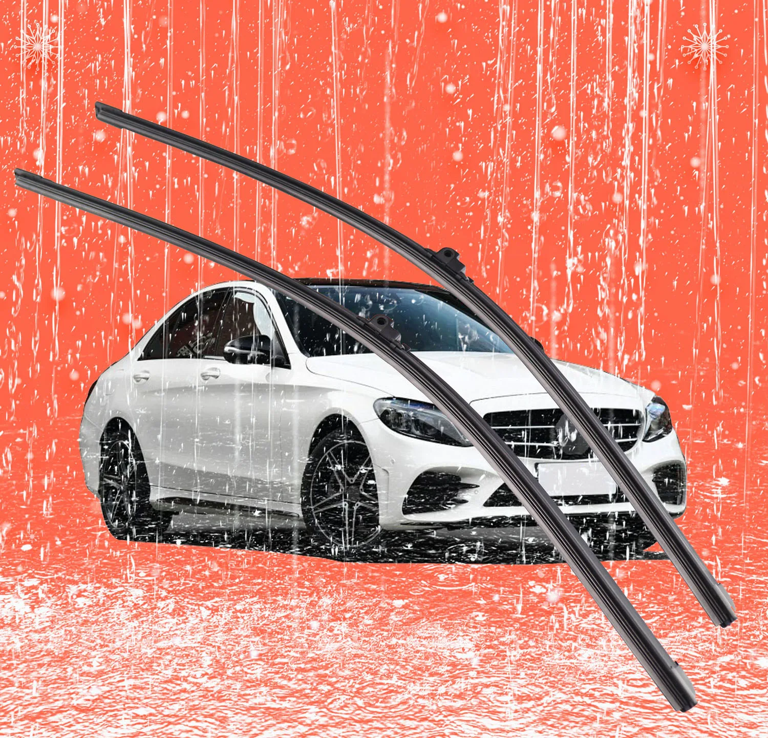2 шт лобовое стекло безщеточные стеклоочистители Набор 2"+ 24" для Mercedes-Benz C250 C300 C350 C63 E350 10-13