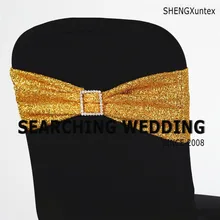 Дизайн блесток спандекс стул полоса \ стул створки для украшение для стула