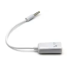 New 3.5mm Stereo Splitter Audio Male to Earphone Headset + Microphone Adapter couples turn wiring connector