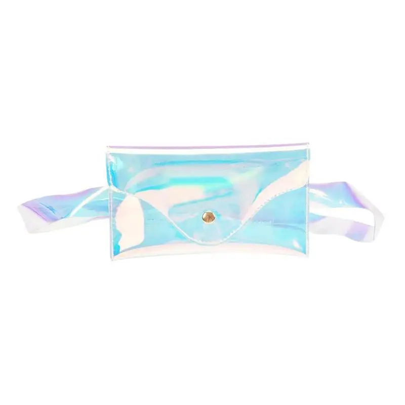 

Women Crossbody Messenger Shoulder Handbag PVC Laser Transparent Waist Packs Clutch Purse Beach Bag