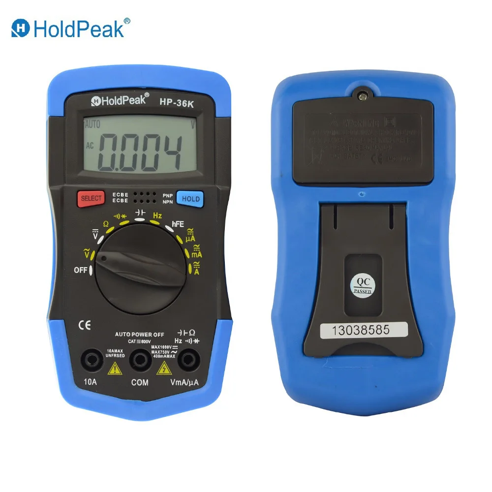 

Mini Multimeter Multimetro HoldPeak HP-36K AD/DC Auto Range Digital Multimeter Meter/ Portable Digital Multimeter