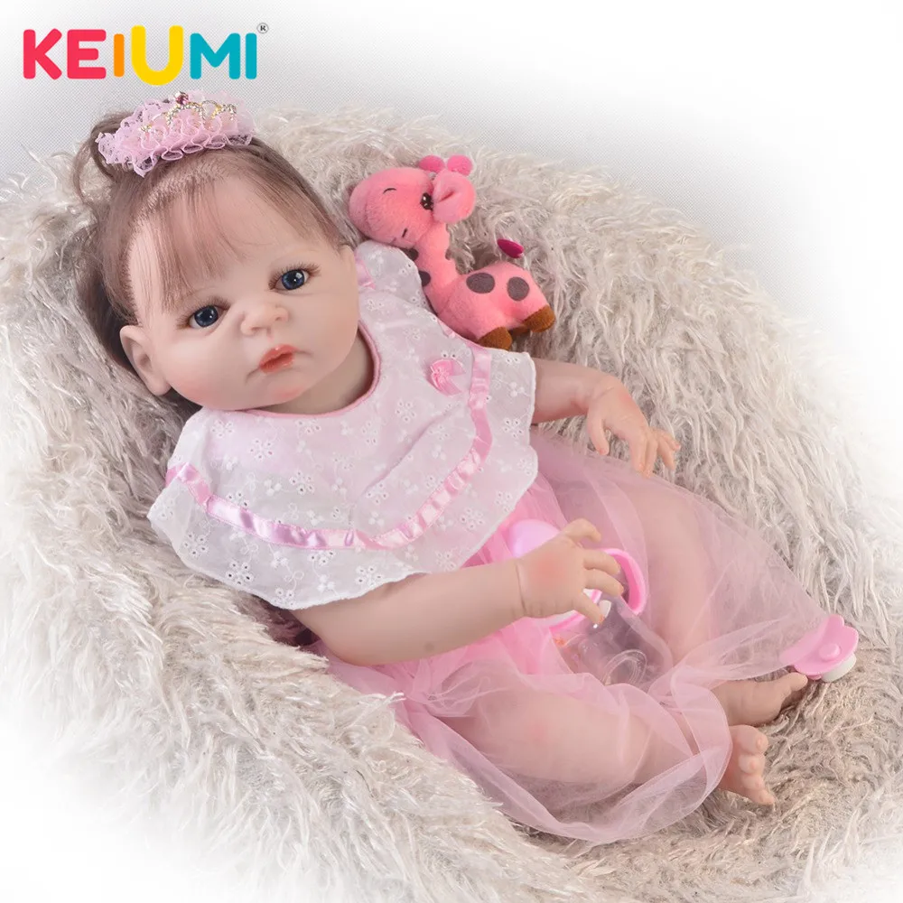 

Princess 23' 57 cm Baby Reborn Baby Girl Full Silicone Body Reborn Dolls Realistic Kids Playmates Baby Toys Girl Birthday Gifts