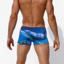 AUSTINBEM летние каникулы пляж плавать Шорты Дельфин печати мужские купальники Sunga доска купальные плавки, купальник Шорты купальный костюм