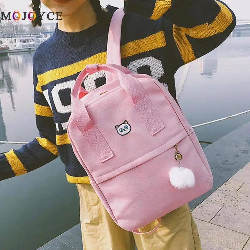 Mochila de lona de estilo Preppy para mujeres y niñas, Mochila escolar Casual para adolescentes, Mochila de estilo coreano, Mochila femenina