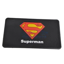 Автомобильный декоративный коврик Мобильный телефон Супермен нескользящий коврик мультфильм приборной панели скользящая наклейка автомобильный Липкий Противоскользящий коврик для VW BMW и т. д