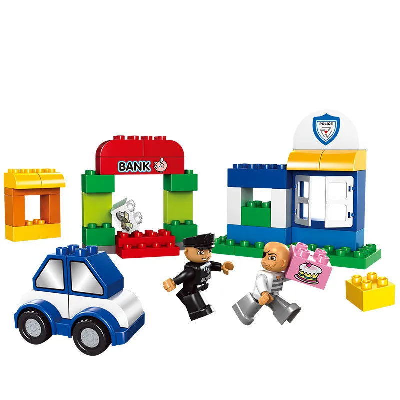 

48pcs Police Thief Building Blocks Set Children DIY Toys Compatible with Duploe