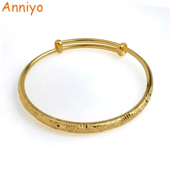 

Anniyo Women Gold Color Bangle With Resizable,Arab/African Trendy Jewelry Bracelet Gifts #005807