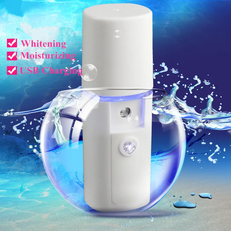 

Facial Moisturizing Beauty Instrument Handy Facial Nano Mist Sprayer Nebulizer Steamer Moisturizing Summer Use Drop Shipping