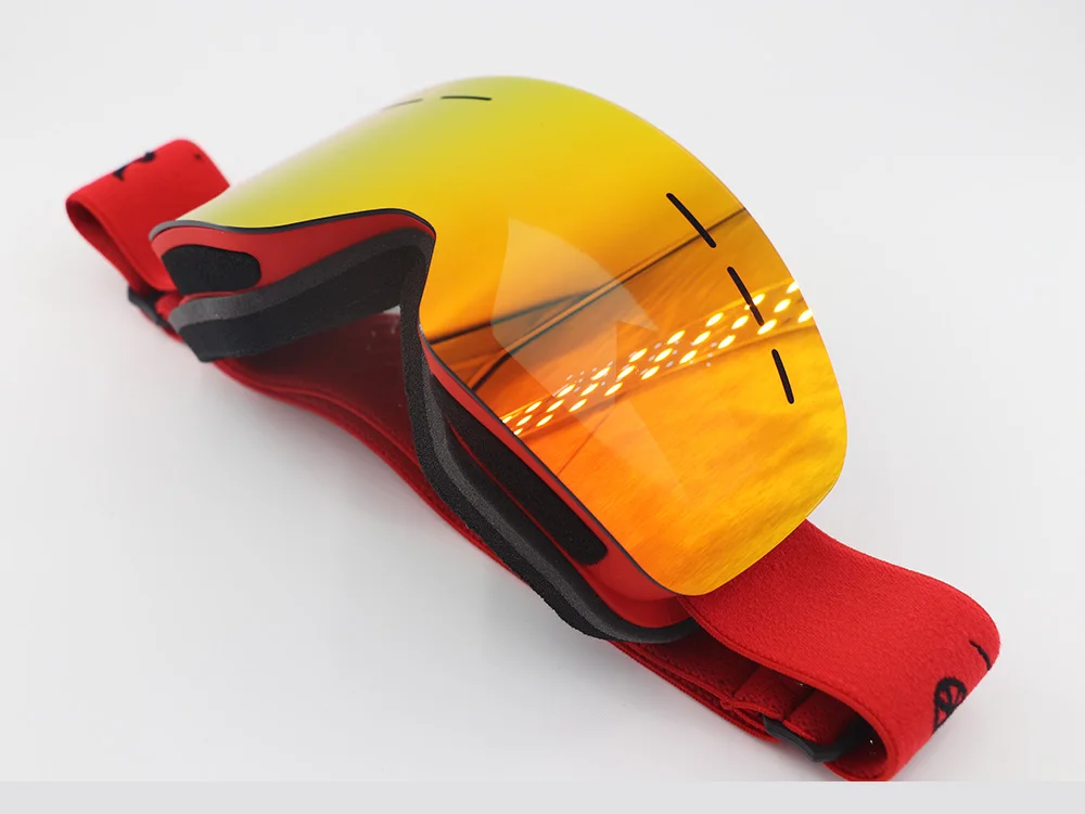 UV400 очки для сноуборда мужские женские лыжные очки противотуманные gafas ski googles skibril большие видения зимние снежные очки красный/серебристый/зеленый