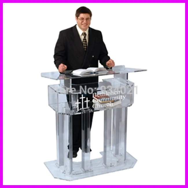 Изготовленный на заказ акриловый Pulpit/плексиглас Lectern платформа/акриловый Подиум