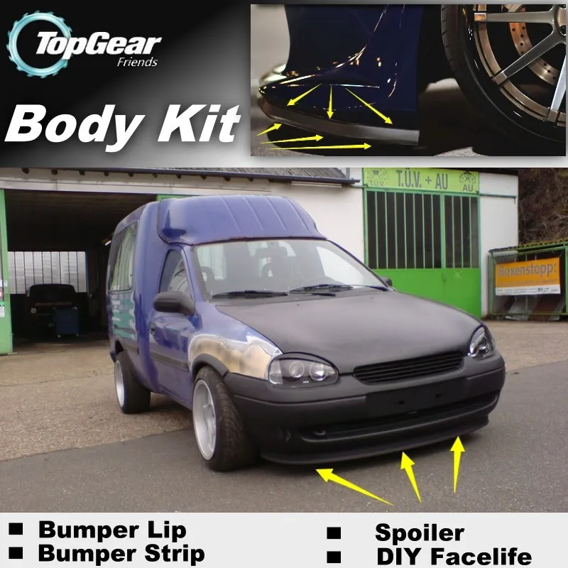 Deflector para Opel Doblo para Vauxhall d para Fiat Pára-choques Combo Promaster Cidade Frente Spoiler Saia - Corpo Kit Tira Ram 4 Cheap Saia abertura frontal