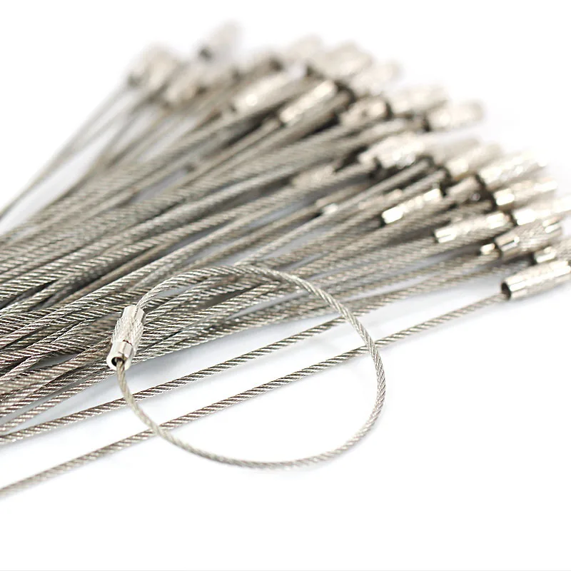 

10/15/20cm Outdoor tool accessory Camping Edc gear Multifunctional Wire Rope keychain Key Ring & Stainless Steel Wire