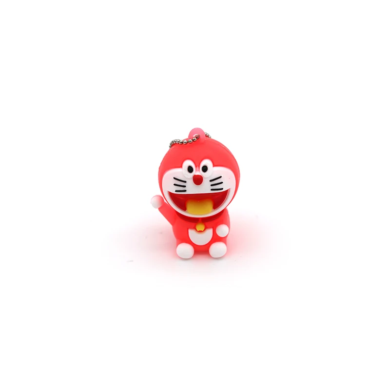 Красный Милый мультяшный Usb флеш-накопитель Doraemon, 4 ГБ, 8 ГБ, 16 ГБ, 32 ГБ, 64 ГБ, флешка, карта памяти, флешка, Usb 2,0, мини-накопитель, подарок - Цвет: Красный