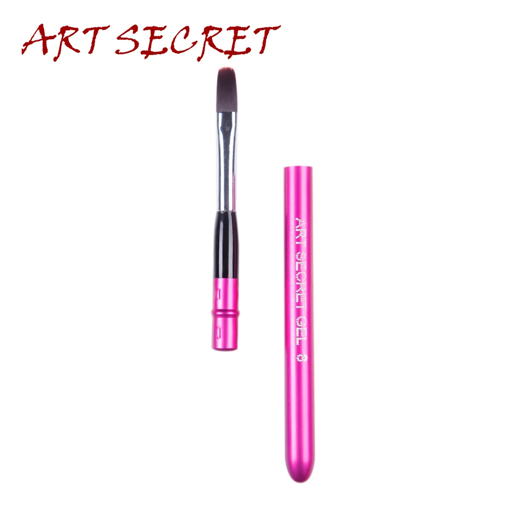 SBA513 Flat-Oval High Quality 1PC Nail Art Gel Polish Painting Drawing Brushes Flower Design Manicu