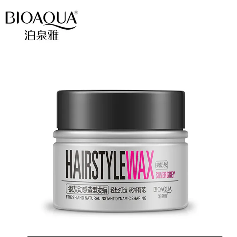 BIOAQUA Grandma Grey Hair Wax Silver Dynamic Styling Waxy Gel Water Modeling Mud Easy Clean Moderate Qualitative Natural Matte (3)