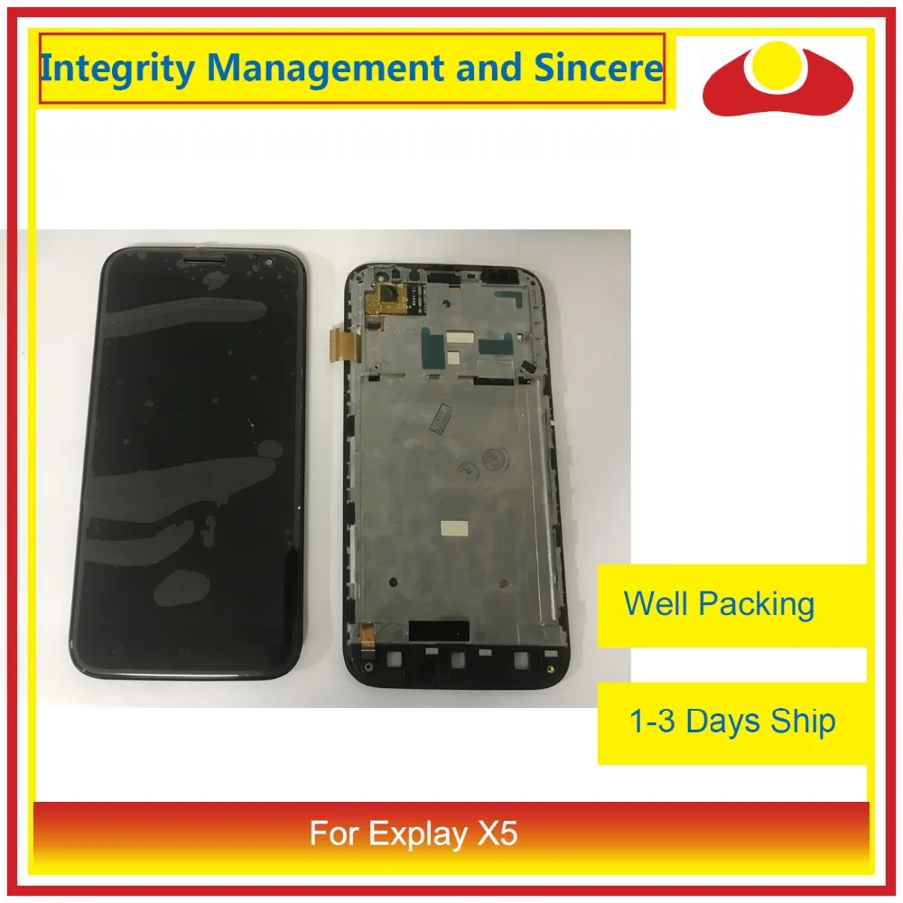 

High Quality For Explay X5 Lcd Display Screen Touch Screen Panel Digitizer Screen Assembly Complete With Frame Replacement Black