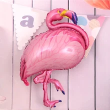 

ZOPHIL 46x21cm 7pcs Foli Flamingo Balloon Inflatable Decoration Kids Wedding Summer Party Valentines Day Supplies Hawaii Beach
