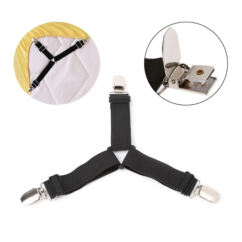 4Pcs Bed Sheet Mattress Holder Fastener Grippers Clips Suspender Straps