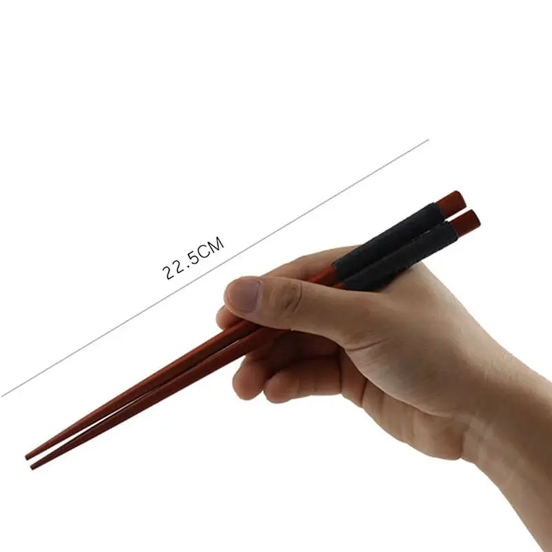 1 пара японских натуральных деревянных палочек для еды, набор для приготовления пищи, черный