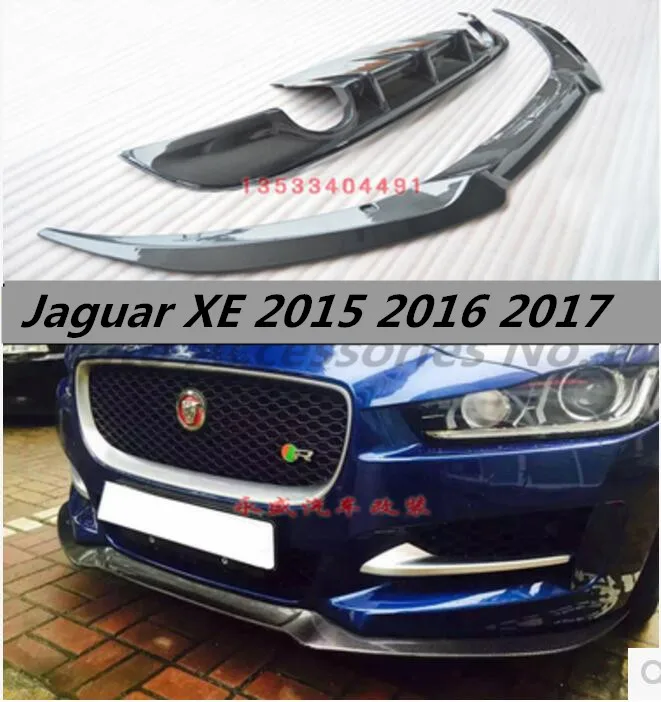 Углеродное волокно передний и задний бампер спойлер Диффузор Крышка для Jaguar XE 2015
