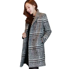 Женское новое осеннее и зимнее свободное шерстяное пальто Gega из толстого бархата с изображением птиц женское длинное шерстяное пальто