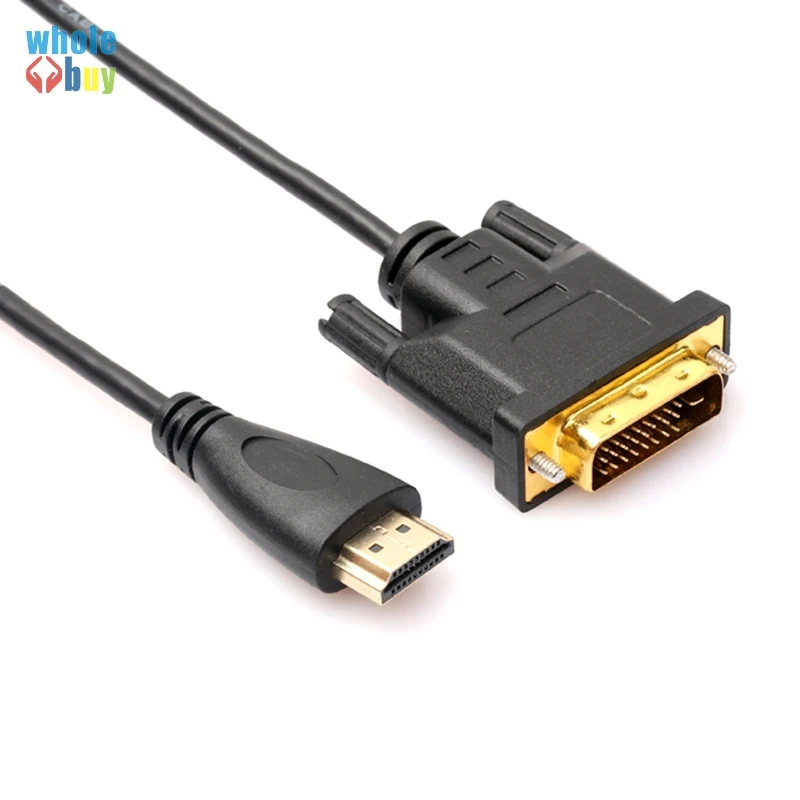 1 м 1,8 м 3 м 5 м HDMI к DVI 24+ 1 pin кабель адаптера 1080P HDMI кабель для DVD HDTV xbox высокоскоростной DVI hdmi кабель 50 шт./лот