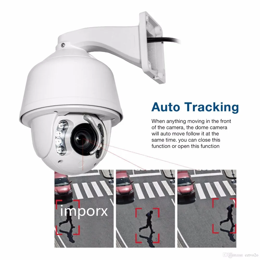 

Auto tracking 1080P camera Waterproof CCTV Camera Outdoor Camera Night Camera LED Light Video Surveillance