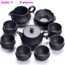 Бутик чайный сервиз Фиолетовый Глиняный чайный сервиз