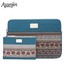 Новая Холщовая Сумка для ноутбука macbook Air 13 Чехол Pro 15 14 12 11 для Xiaomi Mi ноутбука 12,5 13,3 15,6 женские мужские сумки