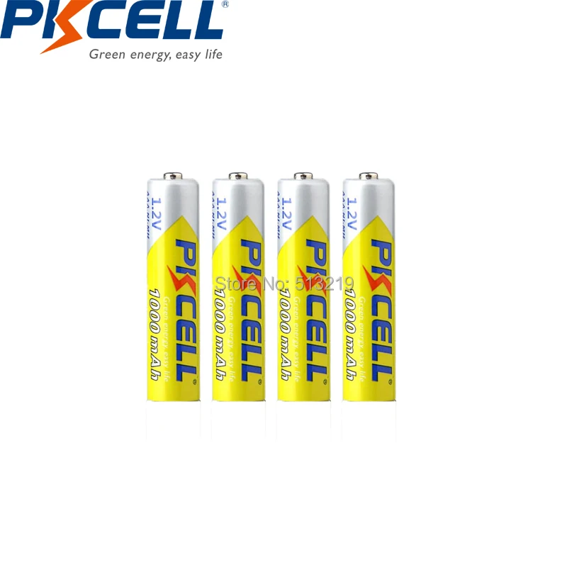 PKCELL AAA аккумуляторная батарея 3A 1000mah 1,2 v NIMH AAA аккумуляторная батарея aaa Ni-MH батареи