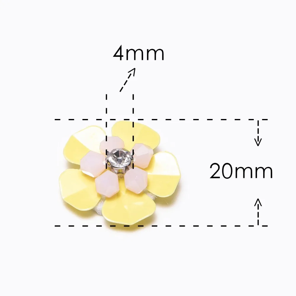 CHENGRUI F69 20 мм, патчи, пайетки, патчи для одежды, блестящие нашивки, "сделай сам" для творчества, расшитое блестками платье с цветком, 10 шт./пакет