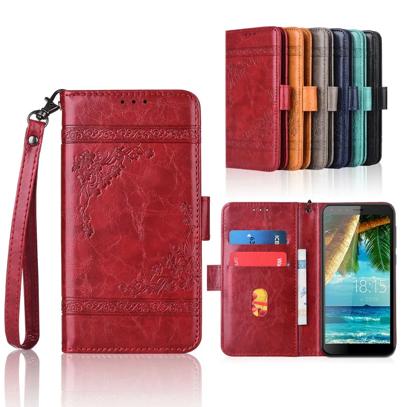 

Wallet case for BQ BQ-5302G Velvet 2 case with Strap,100% special PU leather Patterned Floral Flip Case