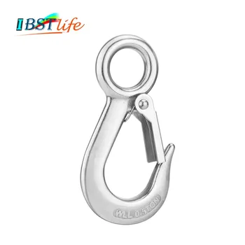 

0.5T 304 Stainless Steel Round Eye Lifting Snap Hook cargo snap hook crane hook marine rigging hardware accessories