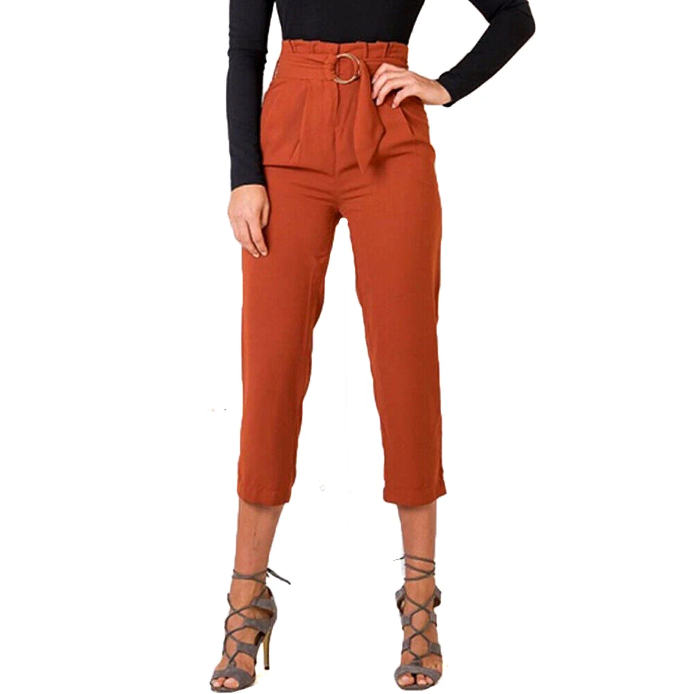 

Women's Loose Pencil Pants High Waist Stretch Slim Fit Jegging Trousers Culottes