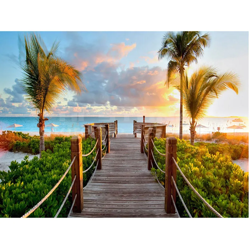 

Sea scenery tree landscape new 2018 DIY Crystal full drill square 5D diamond painting cross stitch kit mosaic round rhinestone