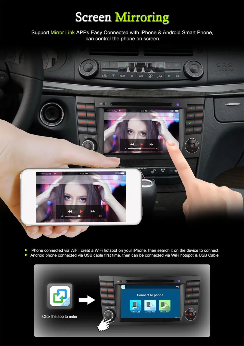 Flash Deal 1024*600 4G SIM LTE Octa Core Android 6.0 2GB RAM Car DVD Player for Mercedes Benz E-Class W211 2002-2009 E200 E220 E240 E270 6