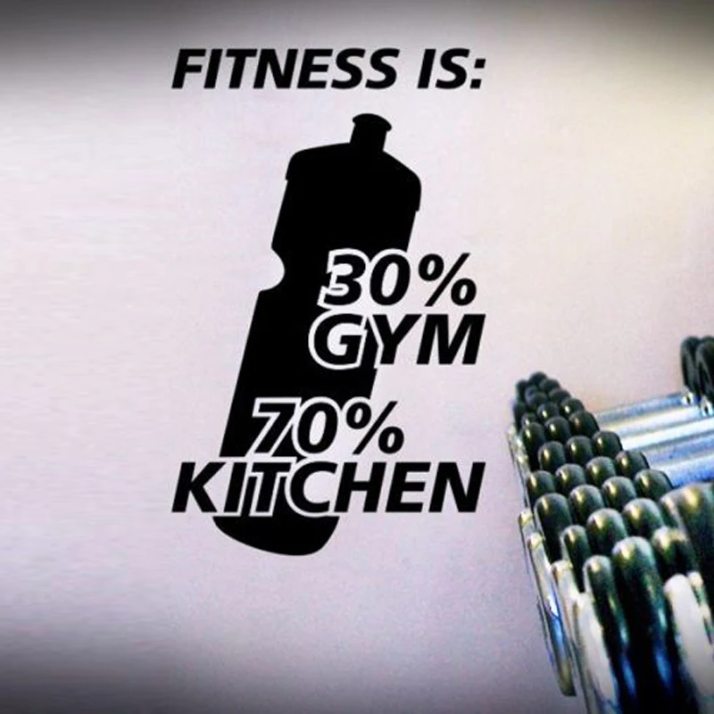 Sport Fitness Fashion Letters Pattern Wall Stickers for Gym Exercise Art Decor Vinyl Decals Progress Fit Poster Quotes K880 | Дом и сад