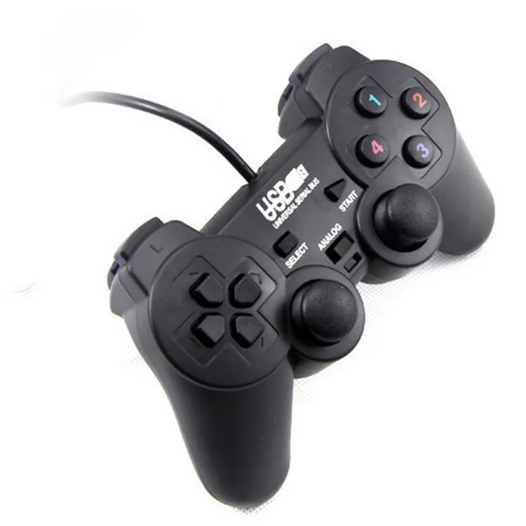 Vibration Joystick Wired USB PC Controller For PC Computer Laptop For WinXP/Win7/Win8/Win10 For Vista Black Gamepad