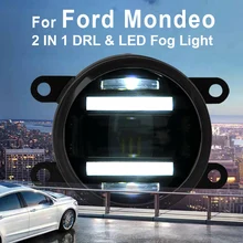 For Ford Mondeo New Led Fog Light with DRL Daytime Running Lights with Lens Fog Lamps Car Styling Led Refit Original Fog For Ford Mondeo New Led Fog Light with DRL Daytime Running Lights with Lens Fog Lamps Car Styling Led Refit Original Fog