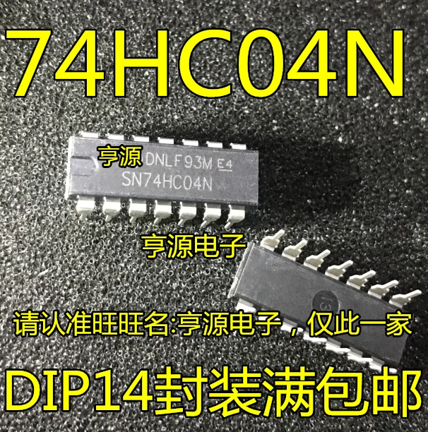 10 шт. 74 hc04 74 hc04n SN74HC04N DIP14 в шесть групп реверсера чип