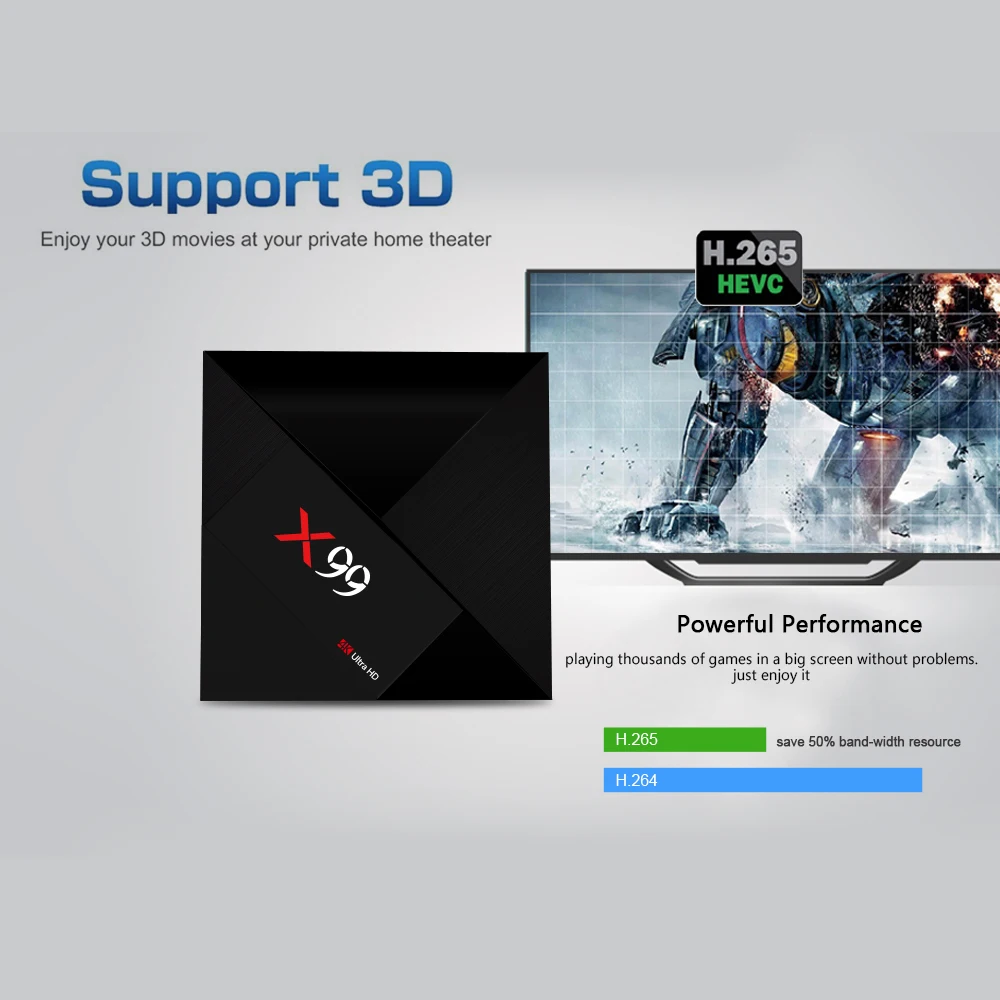 X99 Rockchip RK3399 ТВ-бокс Android7.1 домашний умный медиаплеер 4 Гб 64 Гб 2,4 ГГц/5 ГГц Wifi телеприставка супер 4 к Отт HD голосовой пульт дистанционного