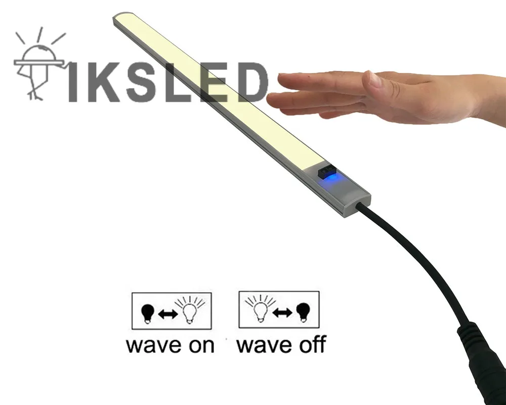 Светильник с инфракрасным датчиком, 5630, 5730, жесткая Жесткая светодиодная лента, барный светильник, кухонный светильник, для шкафа, жесткая полоска, волнистый ручной контроль, вкл